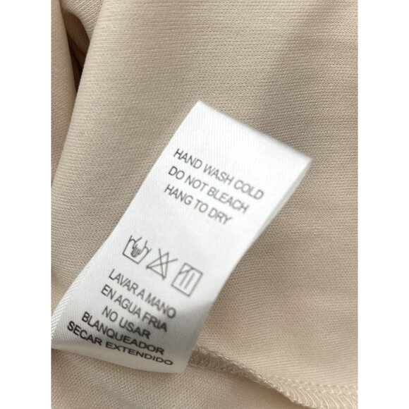 Doe & Rae Women Sleeveless Cream Overlay Dress with Side Buckle Detail Size M - Picture 9 of 9